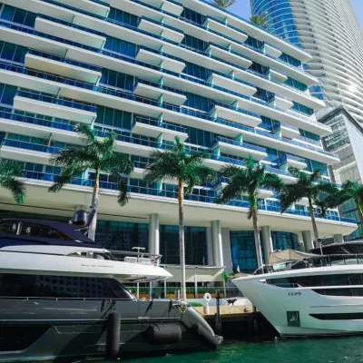 a boat sitting on top of a building