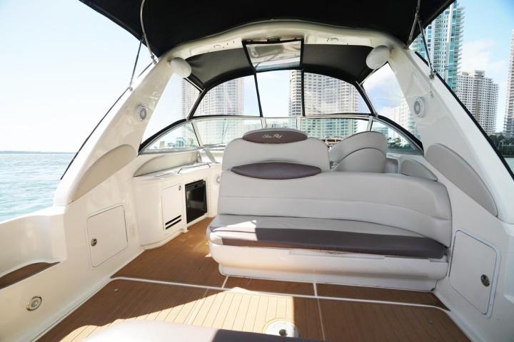 a boat sitting on top of a table