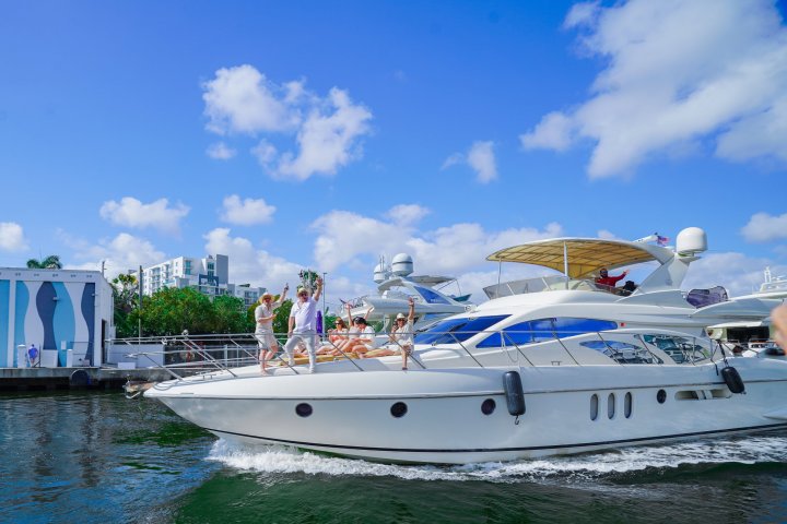 a large ship in the water