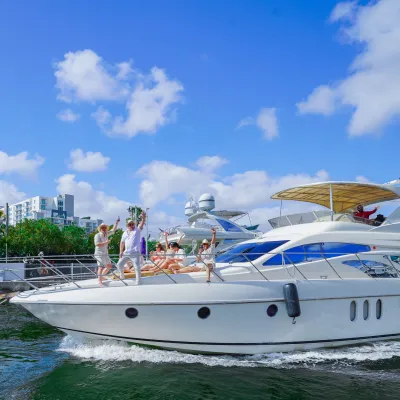 a large ship in the water
